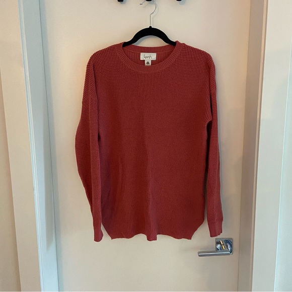 NWOT. KERSH. Stretchy knit sweater. Pink. Size medium. - Picture 4 of 4